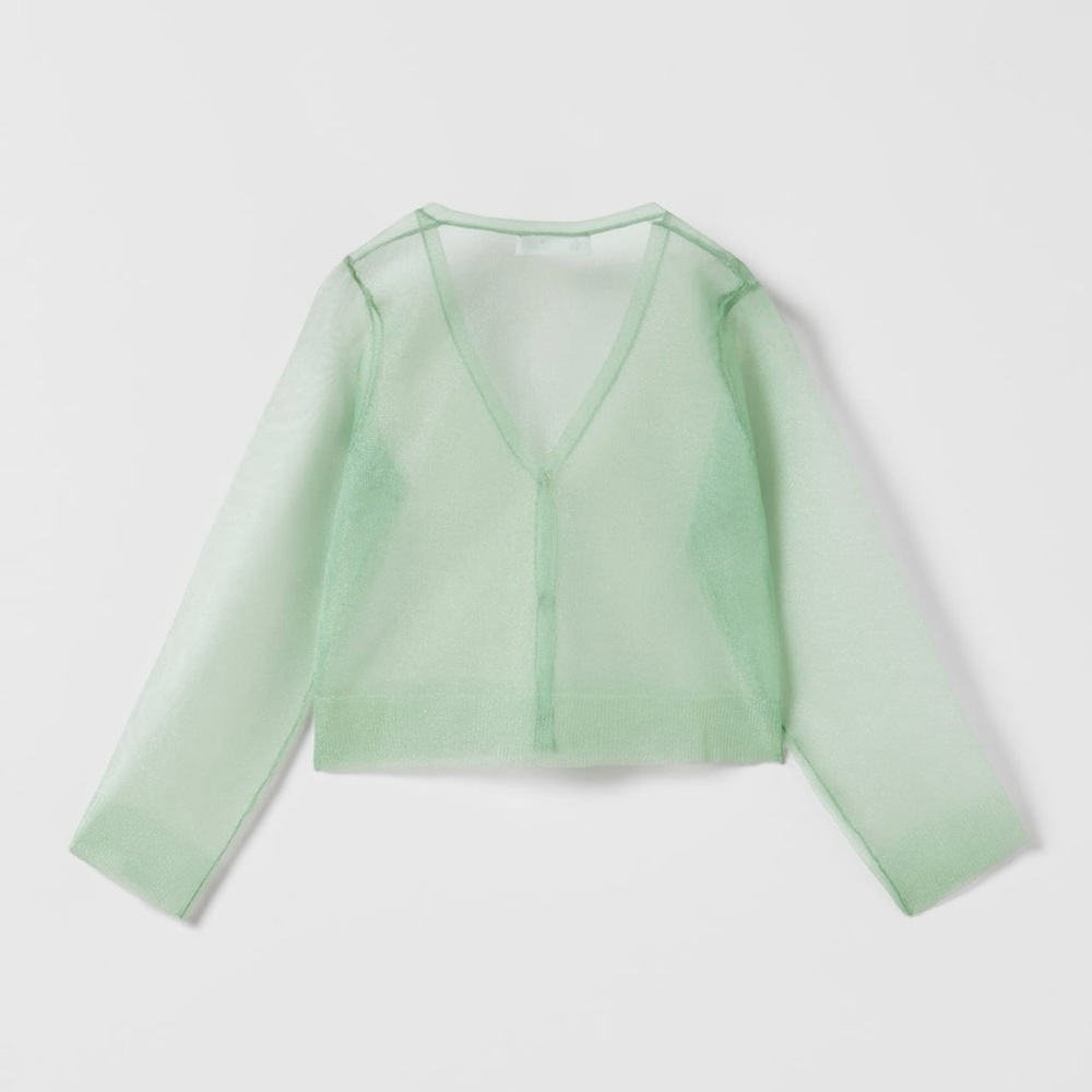 Zara Semi-Sheer Knit Cardigan Special Edition Girls 11-12